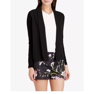 Ted Baker Woven Front Wrap Cardigan black size 6
